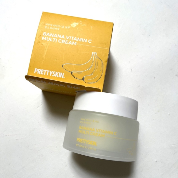 Lot 2pc New Korean PRETTYSKIN Banana Vitamin C Multi Cream - 100ml 3.3fl oz - Picture 2 of 3